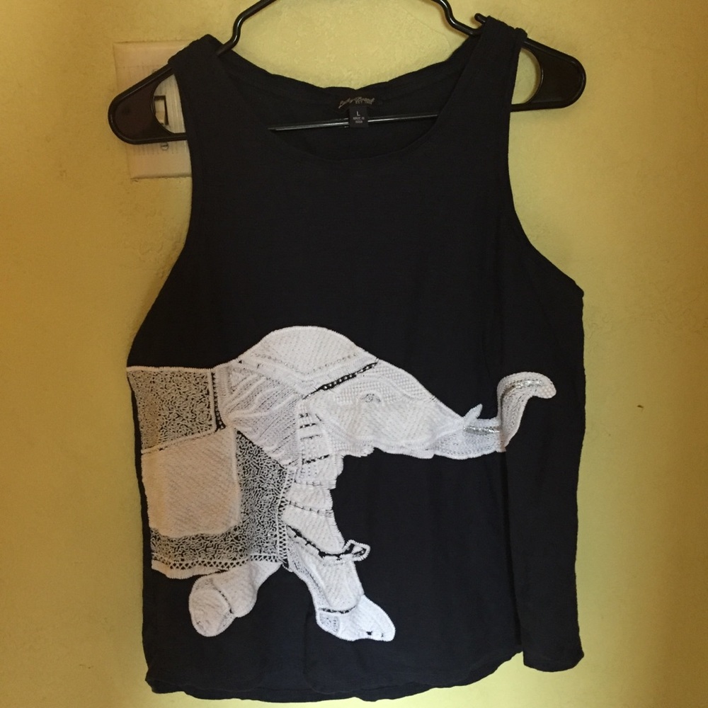 navy blue elephant shirt